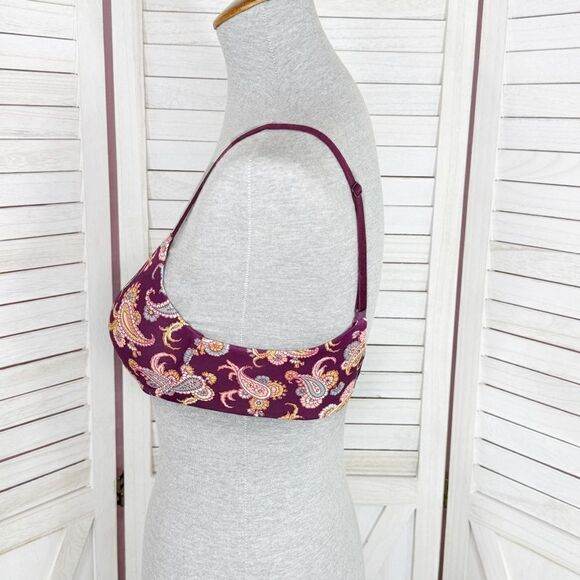 Victoria’s Secret Uplift Semi Demi Multiway Underwire Bra Maroon Paisley 34B - Picture 2 of 11